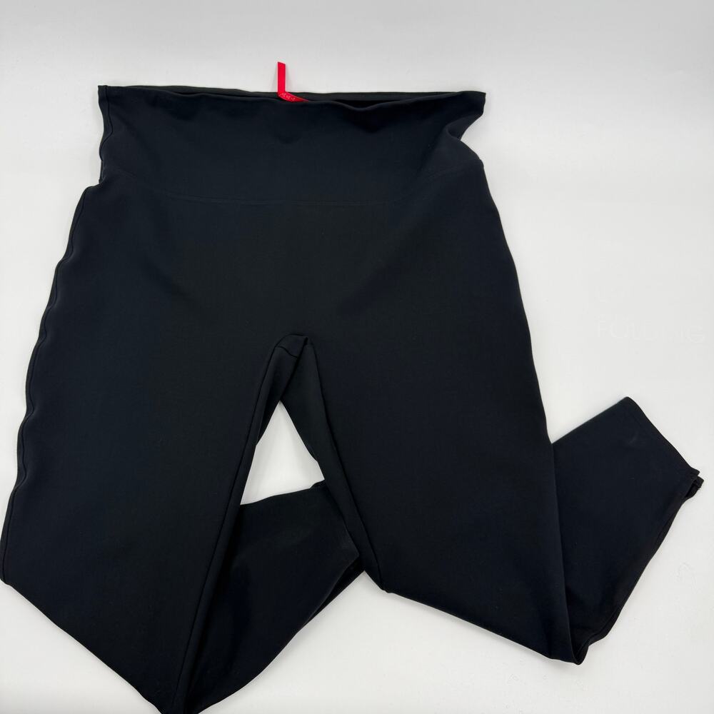 SPANX Stretch Ponte Ankle Crop Leggings Size 3X Black Pull On Compression 20262R